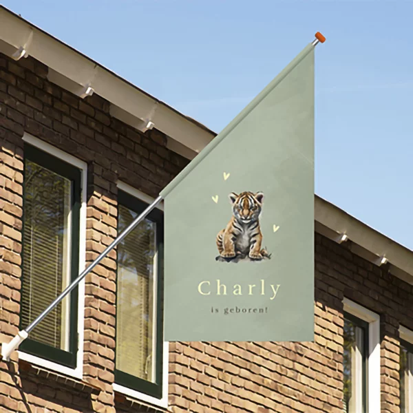 geboortevlag met tijger