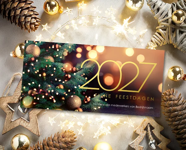 bedrijfs kerstkaart met foto
