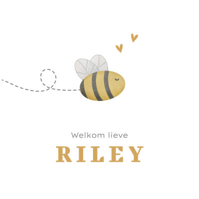Witte raamsticker met bijtje