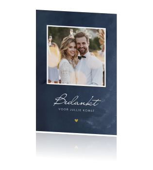 Bedankkaart met boeket bloemen'thank you